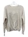 Lisa Todd Size L Cream Cotton Waffle Knit Crew Neck Ribbed Top Cream / L