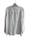 HiHo Size M White Linen V Neck Long Sleeve Chest Pocket Tunic Top White / M