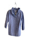 Sara Campbell Size L Blue Cotton V Neck Long Sleeve Ruffle Detail Top Blue / L