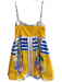 Zara Size M Multi Color 100% Cotton Polyester Lining Floral & Stripe Print Dress Multi Color / M