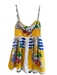 Zara Size M Multi Color 100% Cotton Polyester Lining Floral & Stripe Print Dress Multi Color / M