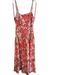 Zara Size S Pink Viscose & Cotton Blend Floral Spaghetti Strap Maxi Dress Pink / S