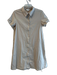 COS Size 8 Beige Cotton & Spandex Poplin Short Sleeve Hidden Zipper Mini Dress Beige / 8