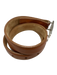 J Mclaughlin Congnac Brown Leather Silver Hardware M Initial Peg Clasp Belts Congnac Brown / 30