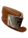 J Mclaughlin Congnac Brown Leather Silver Hardware M Initial Peg Clasp Belts Congnac Brown / 30