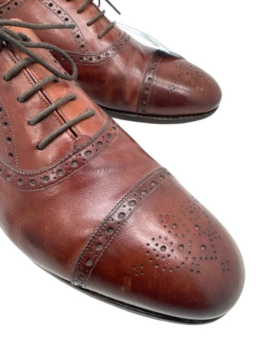 Grenson Shoe Size 10F Brown Leather Broguing Dress Men's Shoes Brown / 10F