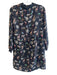 Zara Basic Size Small Black & Multi Polyester Animal Long Sleeve Dress Black & Multi / Small