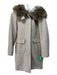 Lauren Ralph Lauren Size 2 Taupe Gray Wool Blend Faux Fur Hood Peacoat Coat Taupe Gray / 2