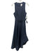 Cinq a Sept Size XS Dark Blue Cotton Blend Denim Sleeveless Stitch Detail Dress Dark Blue / XS