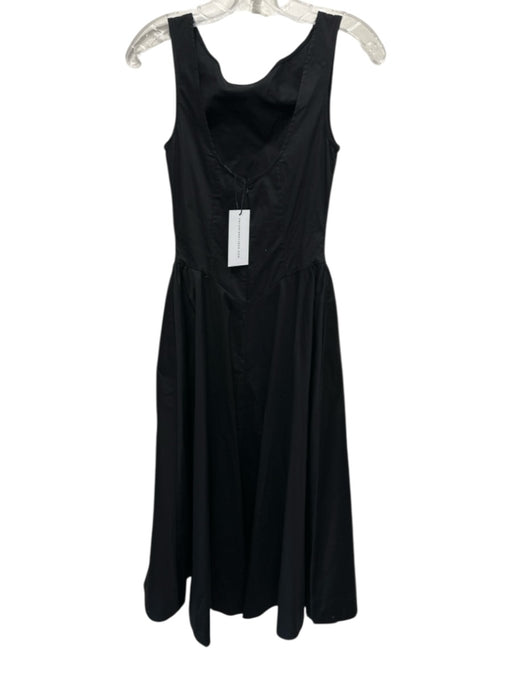 Yojani Boutique Size XS Black Cotton Blend Sleeveless High Neck Midi Dress Black / XS