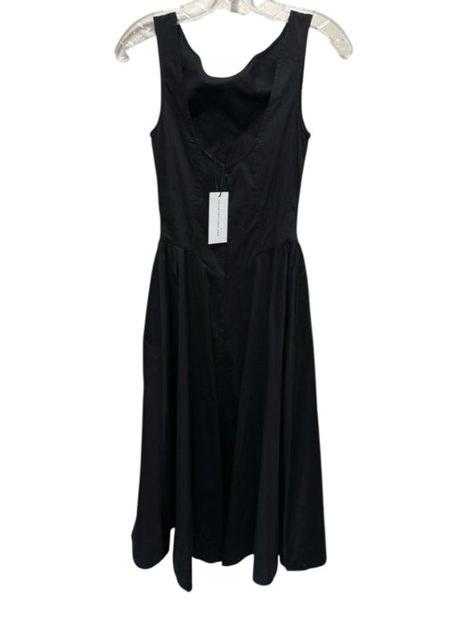 Yojani Boutique Size XS Black Cotton Blend Sleeveless High Neck Midi Dress Black / XS