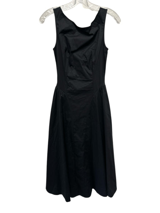 Yojani Boutique Size XS Black Cotton Blend Sleeveless High Neck Midi Dress Black / XS