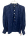 Banana Republic Size S Navy Blue Missing Fabric Tag Long Balloon Sleeve Top Navy Blue / S