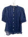 Banana Republic Size S Navy Blue Missing Fabric Tag 1/2 Balloon Sleeve Top Navy Blue / S