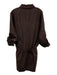 Staud Size XS Brown Cotton Blend 3/4 Sleeve Button Front Collared Dress Brown / XS