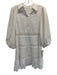 Alice + Olivia Size 0 White Polyester Floral Eyelet Paisley 1/2 Button Dress White / 0