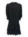 Ramy Brook Size S Black Polyester Satin 1/2 Balloon Sleeve Shirred Waist Dress Black / S
