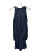 Ramy Brook Size XS Navy Missing Fabric Drop Waist Frayed Detail Above Knee Dress Navy / XS