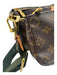 Louis Vuitton Brown Leather Zip Close Crossbody Gold Hardware Bag Brown / S