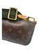 Louis Vuitton Brown Leather Zip Close Crossbody Gold Hardware Bag Brown / S