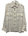 Vitamin A Size S White & Multi Linen Blend Long Sleeve Checkered Button Up Top White & Multi / S