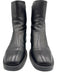 Stuart Weitzman Shoe Size 8.5 Black Leather & Textile Upper Stacked Heel Boots Black / 8.5
