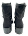Stuart Weitzman Shoe Size 8.5 Black Leather & Textile Upper Stacked Heel Boots Black / 8.5