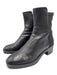 Stuart Weitzman Shoe Size 8.5 Black Leather & Textile Upper Stacked Heel Boots Black / 8.5