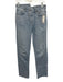 Agolde Size 26 Light Wash Cotton Frayed Edges High Rise Asymmetric Waist Jeans Light Wash / 26