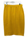 St John Collection Size 8 Yellow Wool Knit Elastic Knee Length Skirt Yellow / 8