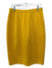 St John Collection Size 8 Yellow Wool Knit Elastic Knee Length Skirt Yellow / 8