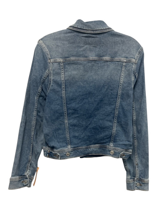 7 For All Mankind Size S Medium Wash Cotton Blend Denim Pockets Jacket Medium Wash / S