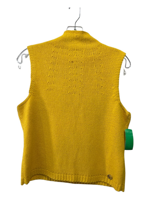 St John Sport Size S Yellow Wool Blend High Neck Sleeveless Top Yellow / S