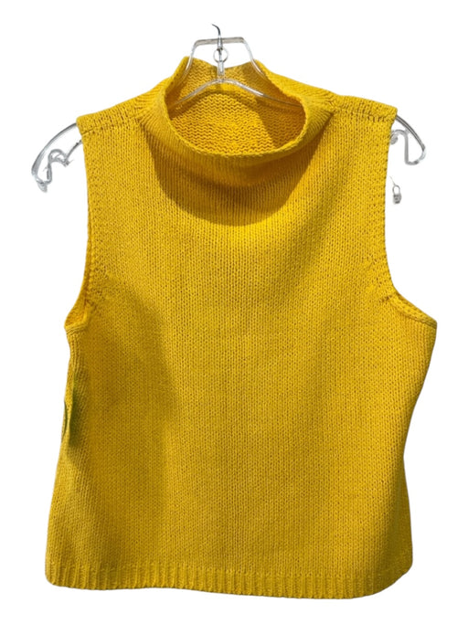 St John Sport Size S Yellow Wool Blend High Neck Sleeveless Top Yellow / S