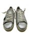 Saint Laurent Shoe Size 8.5 Silver & Cream Leather Laces Metallic Sneakers Silver & Cream / 8.5