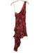 Gilner Farrar Size Medium Pink, Burgundy, Black Viscose Sleeveless Floral Dress Pink, Burgundy, Black / Medium