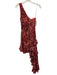 Gilner Farrar Size Medium Pink, Burgundy, Black Viscose Sleeveless Floral Dress Pink, Burgundy, Black / Medium