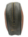Fendi Orange & Green Leather & Canvas Zip Close Zucca Cosmetic Bag Bag Orange & Green / Small