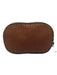 Fendi Orange & Green Leather & Canvas Zip Close Zucca Cosmetic Bag Bag Orange & Green / Small