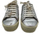 Saint Laurent Shoe Size 39 Silver Leather Upper Round Toe lace up Sneakers Silver / 39