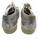 Saint Laurent Shoe Size 39 Silver Leather Upper Round Toe lace up Sneakers Silver / 39