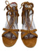 Aquazzura Shoe Size 39 Brown Leather Suede Cut Out lace up Open Toe Sandals Brown / 39