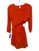 Ba&sh Size S Orange Viscose Cut Out Gold Tone Hardware Mini Dress Orange / S