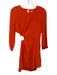 Ba&sh Size S Orange Viscose Cut Out Gold Tone Hardware Mini Dress Orange / S