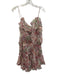 Misa Size L Pink, Green, White Polyester Floral Ruffle Mini Dress Pink, Green, White / L