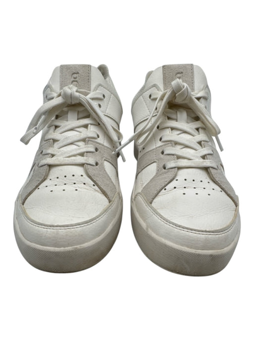 On Cloud Shoe Size 9 White & Gray Leather lace up Low Top Sneakers White & Gray / 9