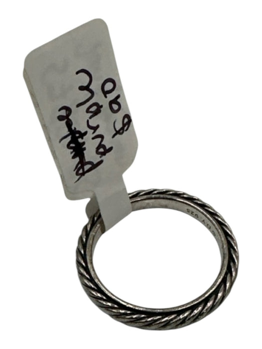 David Yurman Silver 925 Sterling Silver Cable Ring Silver