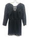 Cynthia Rowley Size 4 Black Polyester Long Sleeve Cut Outs Knit Midi Dress Black / 4