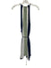 Ramy Brook Size S Navy, White, Green Polyester Sleeveless Striped Ruffle Dress Navy, White, Green / S