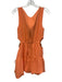 Jonathan Simkhai Size 4 Orange Polyester Sleeveless Beaded Wide Neck Dress Orange / 4